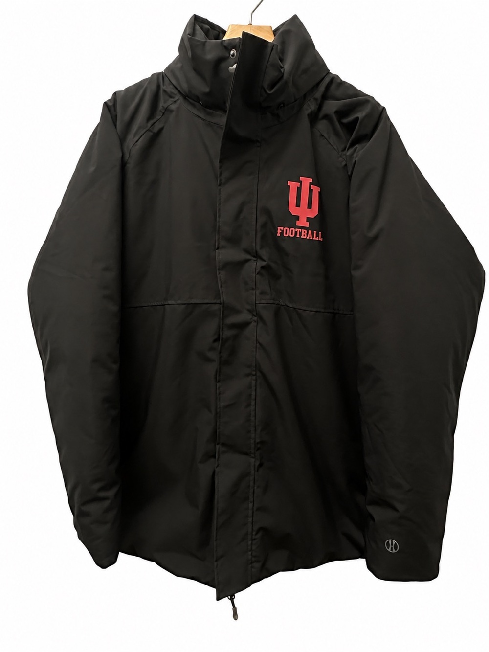 Indiana Hoosiers Football Team Issued Waterproof Insulated Parka Coat Black XL